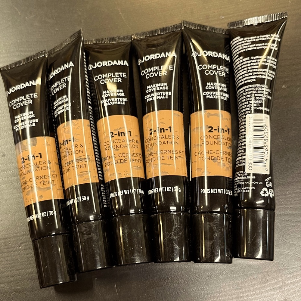 jordana 2-in-1 concealer and foundation in the shade golden caramel